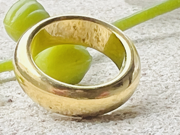 Massiver 750er Damenring Gold, matt und abgerundet 17,17g perfekte Geldanlage! Ringröße 54 (3)