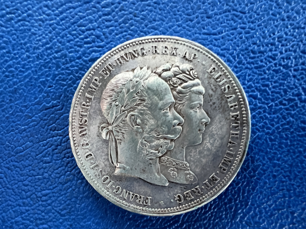 Österreich 2 Gulden 1879 Auf die Silberhochzeit mit Sissi