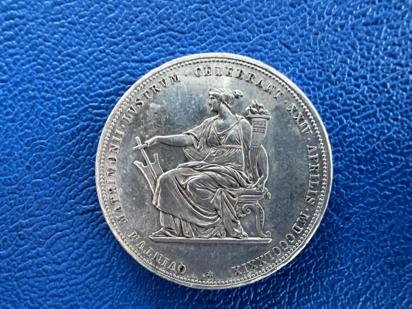 Österreich 2 Gulden 1879 Auf die Silberhochzeit mit Sissi