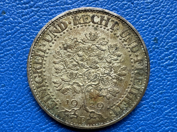 Weimar 5 Reichsmark 1929 E Eichbaum J-331 selten