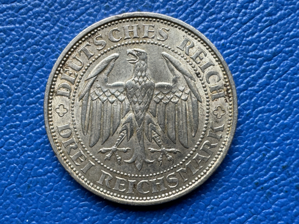 Weimar 3 Reichsmark 1929 E Meissen J-338