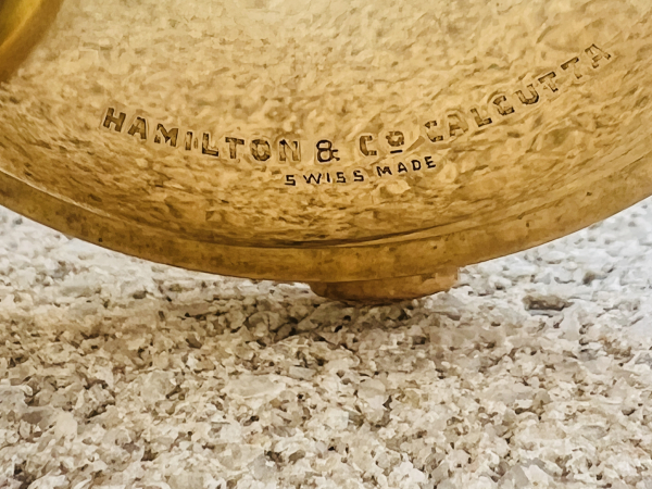 Antike Hamilton & Co. Calcutta Chronographen-Taschenuhr – 14K (585) Gold – Swiss Made (23) Rarität!