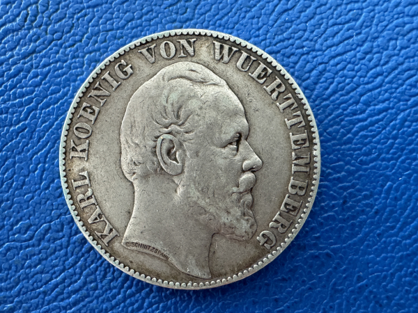Württemberg Taler 1866 Karl Vereinstaler