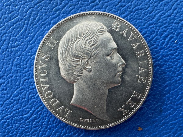 Bayern Taler 1867 Ludwig II Madonnentaler