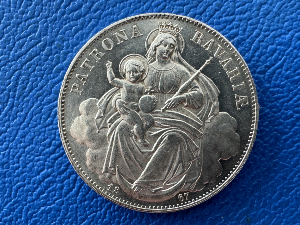 Bayern Taler 1867 Ludwig II Madonnentaler