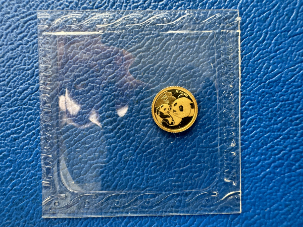 China 10 Yuan 2019 Panda Gold orig. eingeschweißt 1 Gramm Feingold