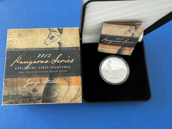 Australien 1 Oz 2013 Känguru Explorers First Sightings Silber in Polierte Platte + CoA