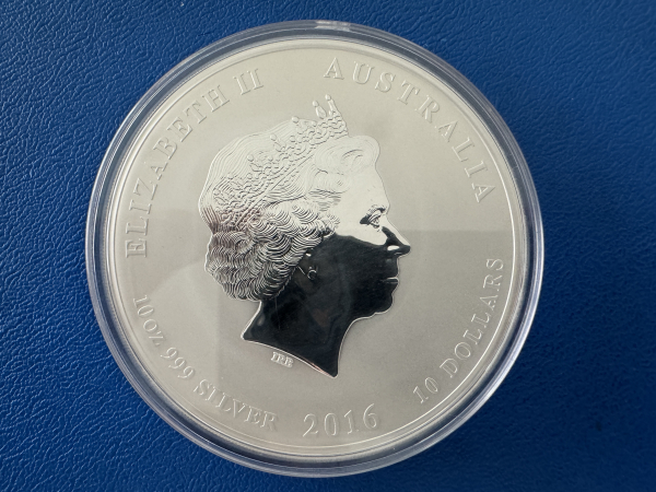 10 Oz 2016 Affe Lunar II Silber