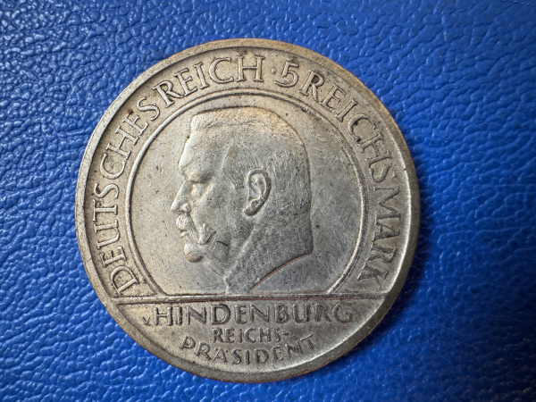 Weimar 5 Reichsmark 1929 A Schwurhand J-341