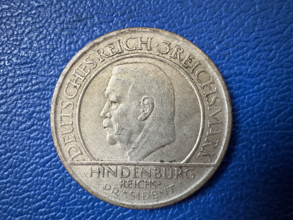 Weimar 3 Reichsmark 1929 A Schwurhand (1) J-340