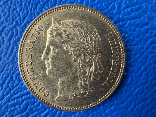 Schweiz 20 Franken 1891 B Helvetia Gold