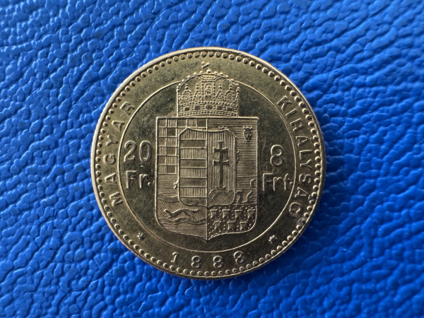 Österreich / Ungarn 8 Forint 1888 Gold
