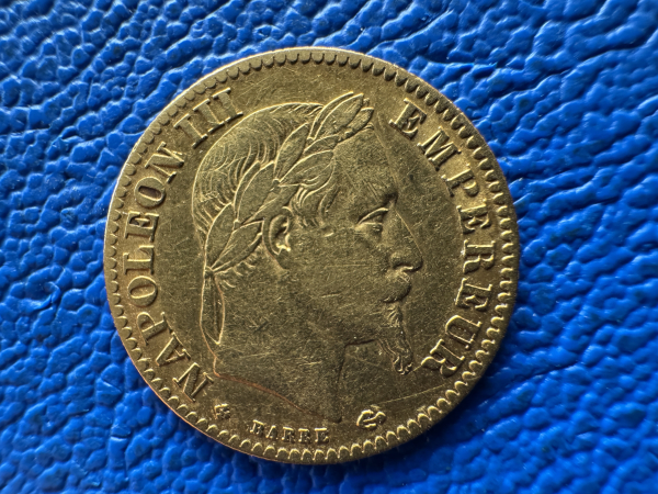 Frankreich 10 Francs 1863 BB Napoleon III Gold