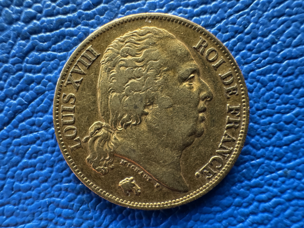 Frankreich 20 Francs 1817 A Louis XVIII Gold