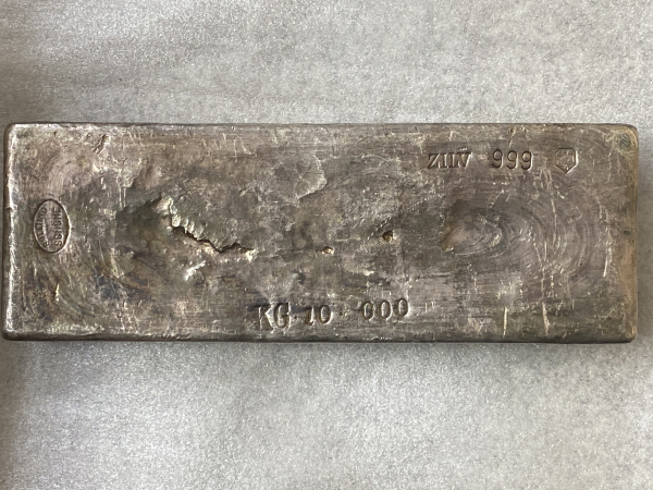Smelting Schöne 10 KG Silberbarren RARITÄT!