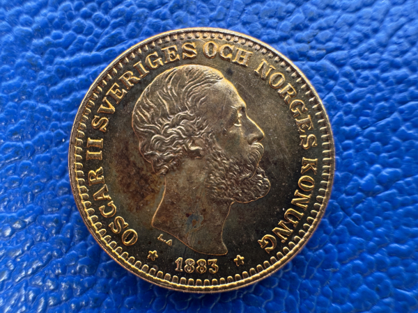 Schweden 10 Kronen 1883 Oscar II Gold Tolle Erhaltung!