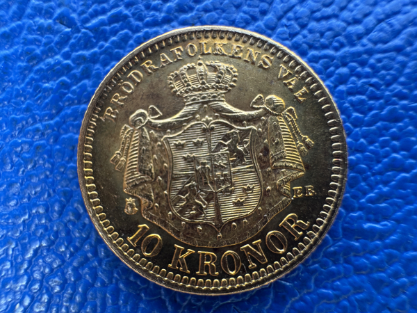 Schweden 10 Kronen 1883 Oscar II Gold Tolle Erhaltung!