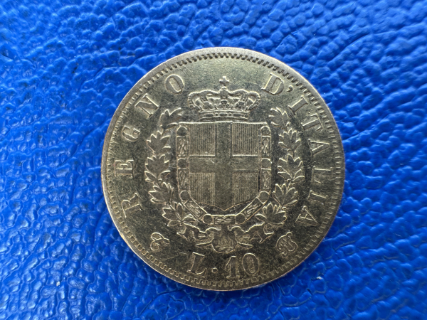 Italien 10 Lire 1863 Vittorio Gold