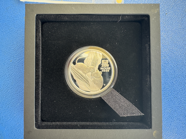 1/2 Oz 2020 Drache Maus III Silber in Polierte Platte inkl. Etui u. Zertfikat