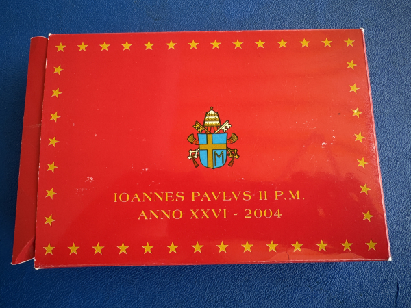 Vatikan orig. KMS 2004 in Polierte Platte in CoA