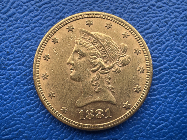 USA 10 Dollar 1881 Head Gold
