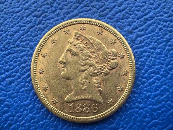 USA 5 Dollar 1886 - S Liberty Head Gold