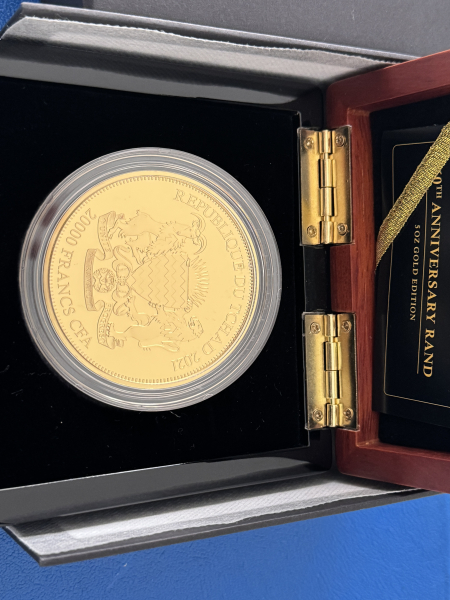 Tschad 20.000 Francs 2021 African Springbock 5 Oz Feingold RARITÄT 99  Stk. weltweit!