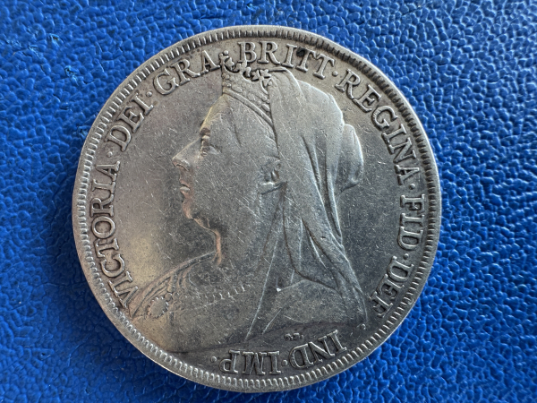England  1 Crown 1894 Victoria mit Schleier Silber