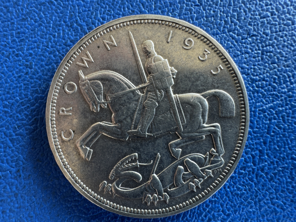 England 1 Crown 1935 Georg V Silber
