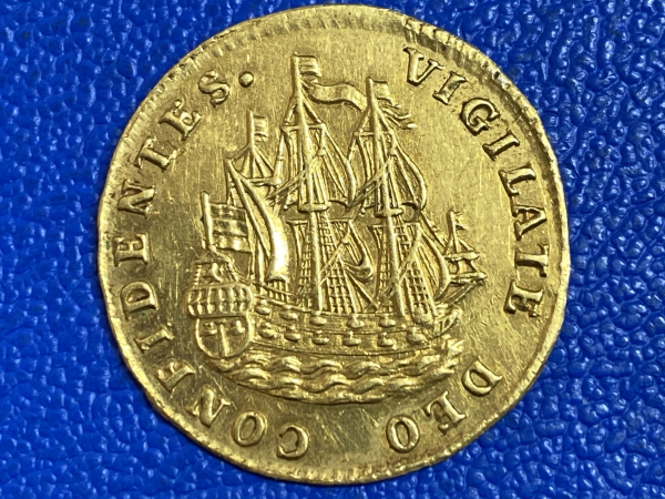 Niederlande / Holland 6 Stuivers 1729 Scheepjesschelling Gold