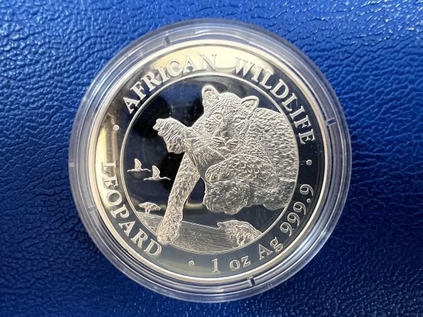 Somalia Republik 1 Oz Leopard 2021 Silber