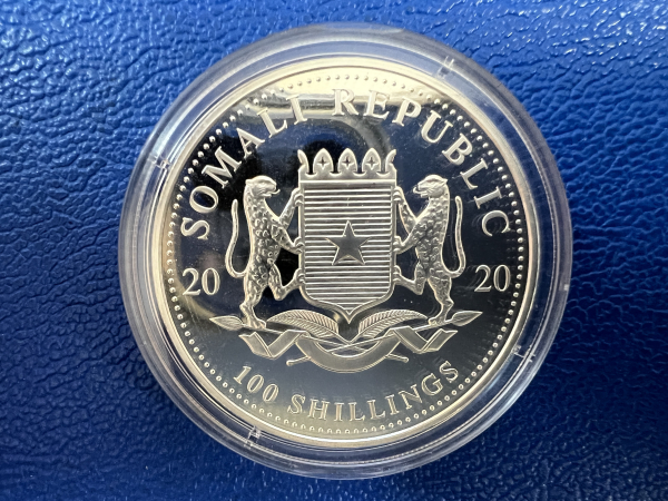 Somalia Republik 1 Oz Leopard 2021 Silber