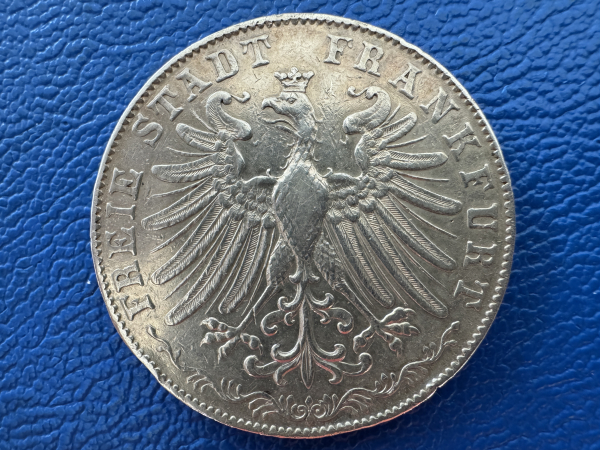 Frankfurt 2 Taler / Doppeltaler 1848 Freie Stadt Frankfurt Silber
