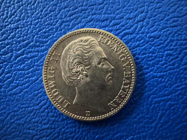 Bayern 20 Mark 1873 D Ludwig II Gold (2)