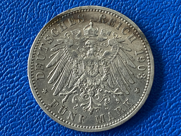 Baden 5 Mark 1903 G Friedrich Silber (2)