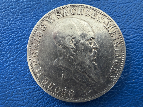 Sachsen-Meiningen 5 Mark 1901 D Georg II Jaeger 150