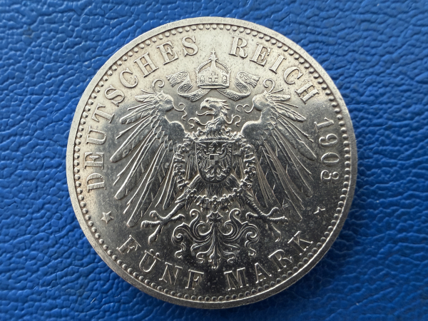 Sachsen-Altenburg 5 Mark 1903 Ernst 1853-1908 J-144