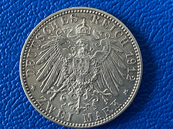 Bayern 2 Mark 1912 D Otto Silber Prachtstück (2)