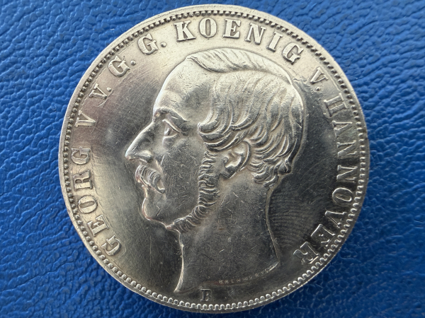 Braunschweig-Calenberg-Hannover Doppeltaler 1854 B Georg V. Silber