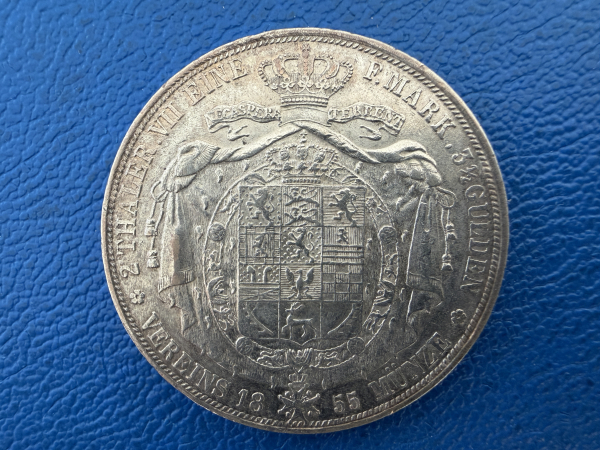 Braunschweig-Lüneburg Vereinsdoppeltaler 1855 Wilhelm