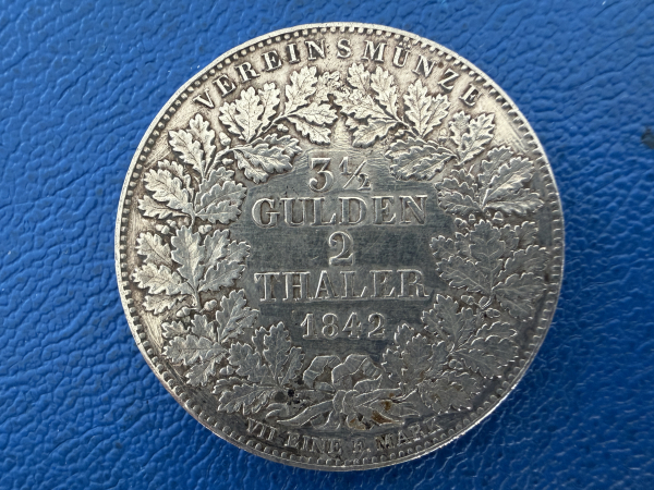 Württemberg Doppeltaler 1842 Wilhelm I