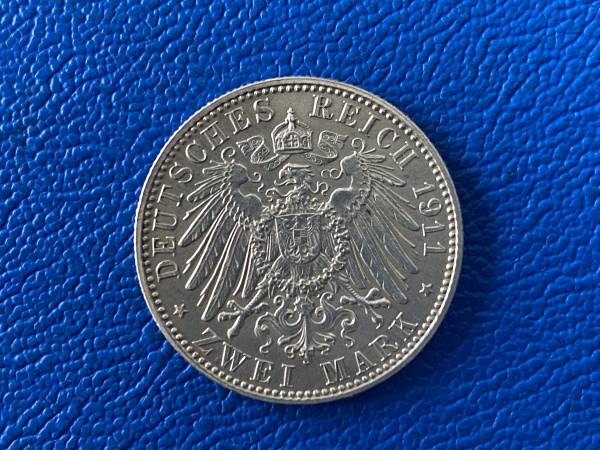 Bayern 2 Mark 1911 D Prinzregent Luitpold Silber (2)
