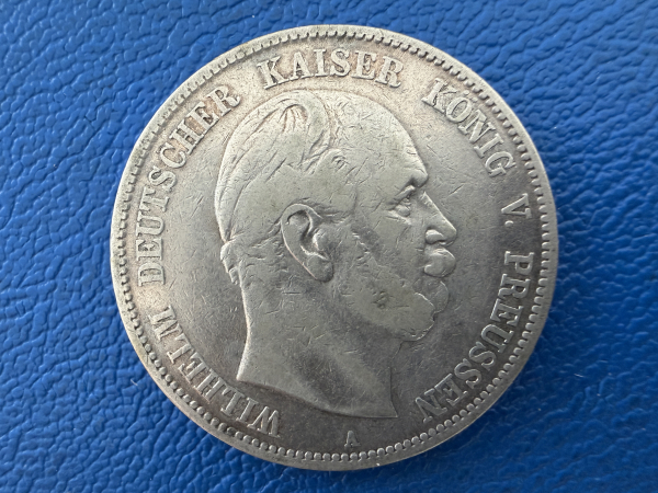 Preußen 5 Mark 1876 A Wilhelm I Silber Top Erhaltung! (3)