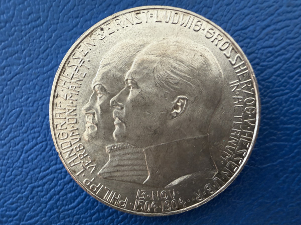 Hessen-Darmstadt 5 Mark 1904 Philipp der Großmütige Philipps Universität J-75