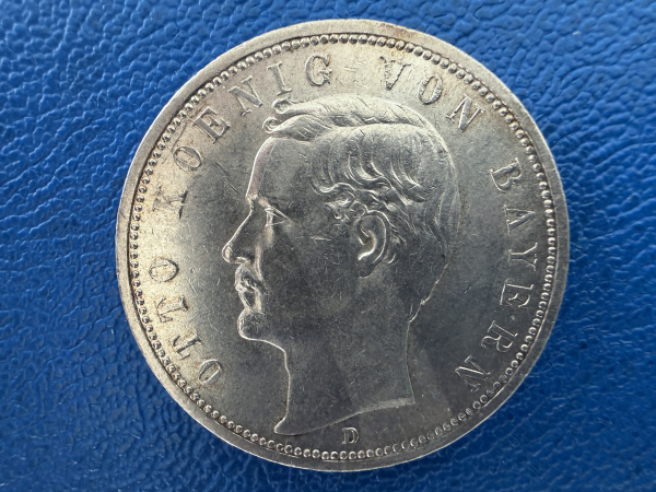 Bayern 5 Mark 1913 Otto Top Erhaltung J-46