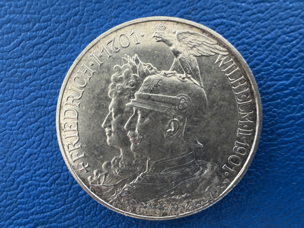 Preußen 5 Mark 1901 200 Jahre Königreich Silber Top Erhaltung (2)