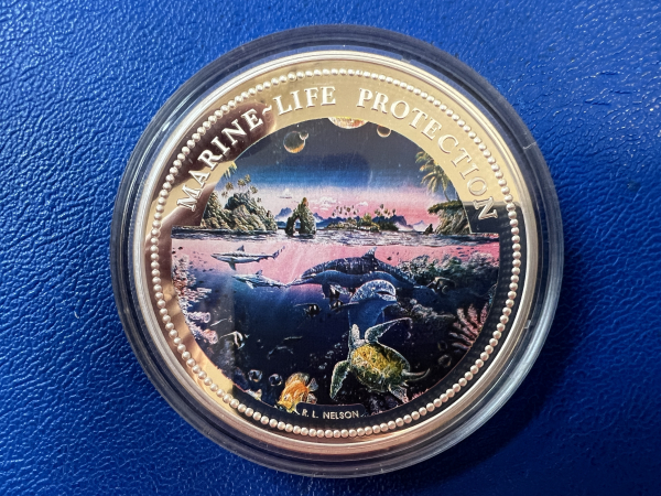 Palau 20$ 1994 Meeresfauna 5 Oz Feinsilber in Farbe
