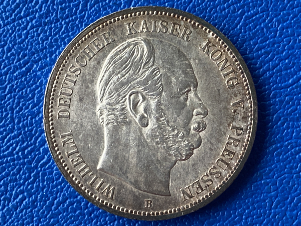 Preußen 5 Mark 1875 B Wilhelm I Silber Top Erhaltung ! Jaeger 97