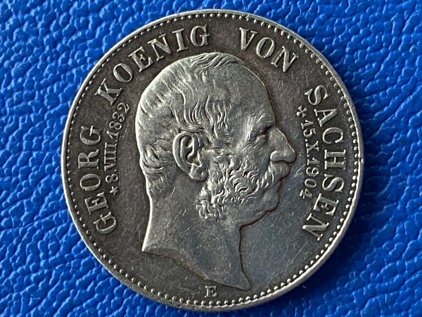Sachsen 2 Mark 1904 E Georg Jaeger 132 (3) Silber