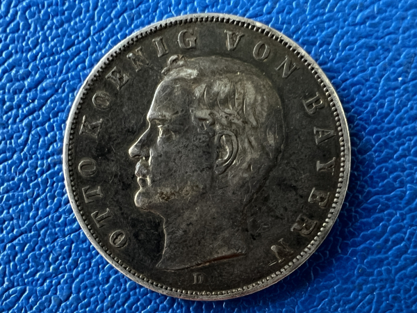 Bayern 3 Mark 1911 D Otto Silber